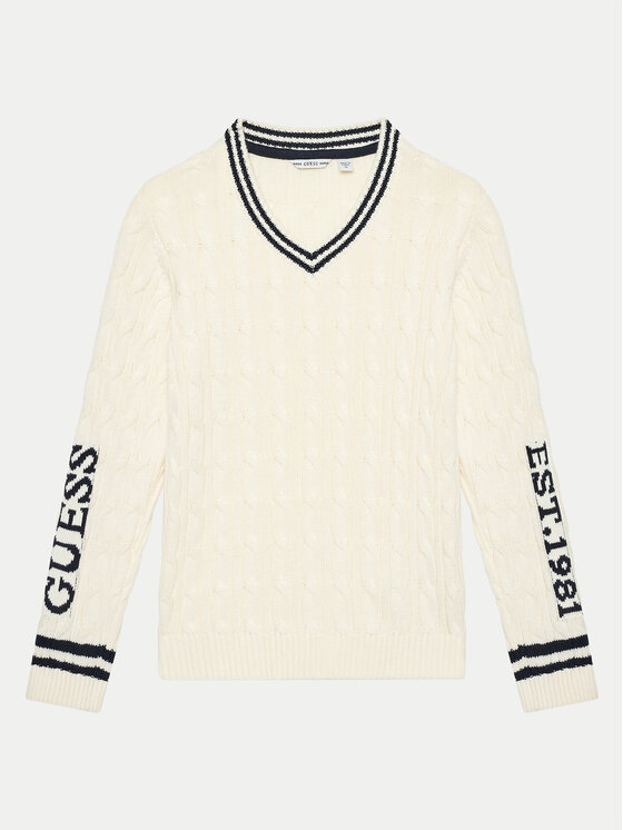 Guess Guess Pulover Mini Me C L4RR03 Z30W1 Écru Regular Fit