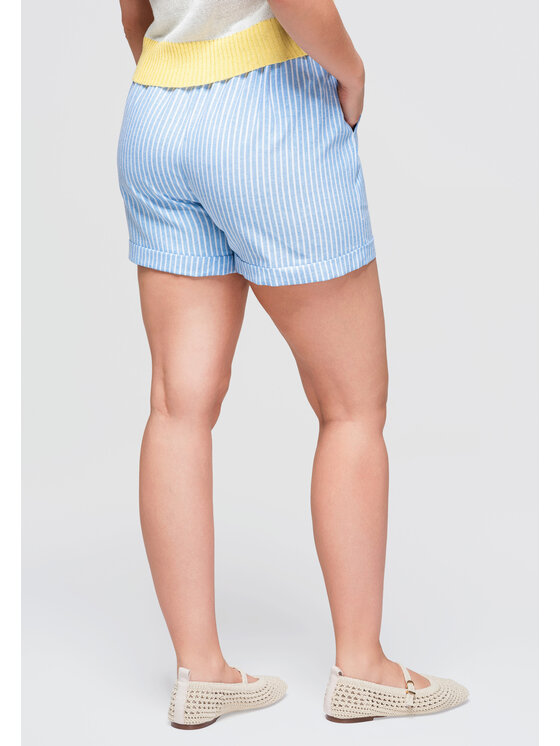 Ombre Ombre Szorty materiałowe OW-ST-E0005 Niebieski Relaxed Fit
