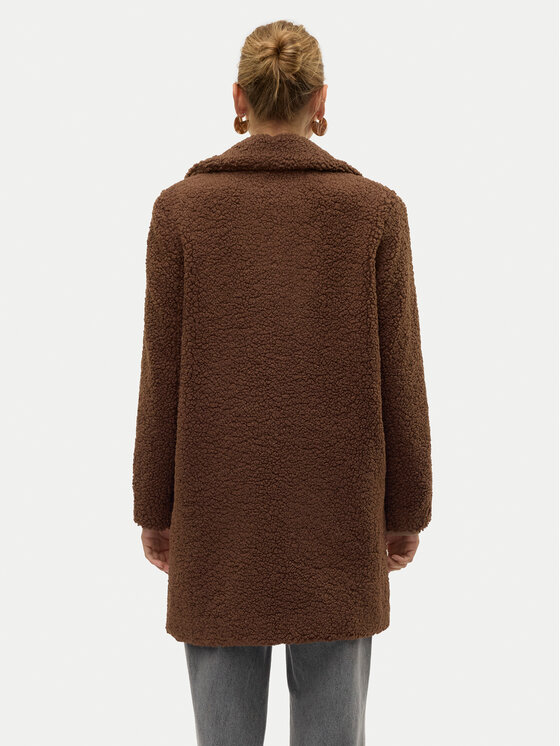 Vero Moda Vero Moda Cappotto in shearling Kylie Teddy 10289938 Marrone Loose Fit