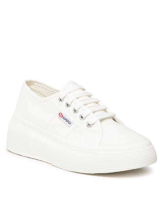 superga plateforme blanche
