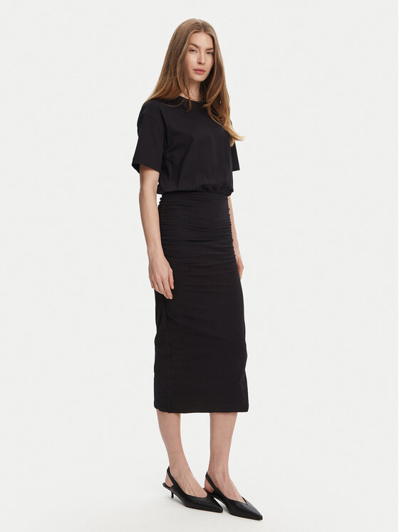 Marella Marella Rochie de zi Ileana 2513621014 Negru Slim Fit