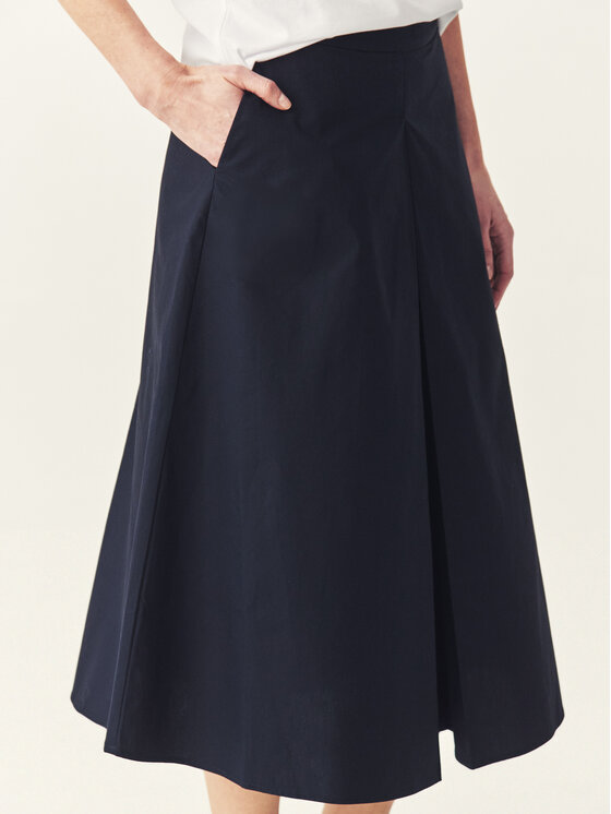 TATUUM TATUUM Midi sukňa TENEROS Tmavomodrá Flare Fit