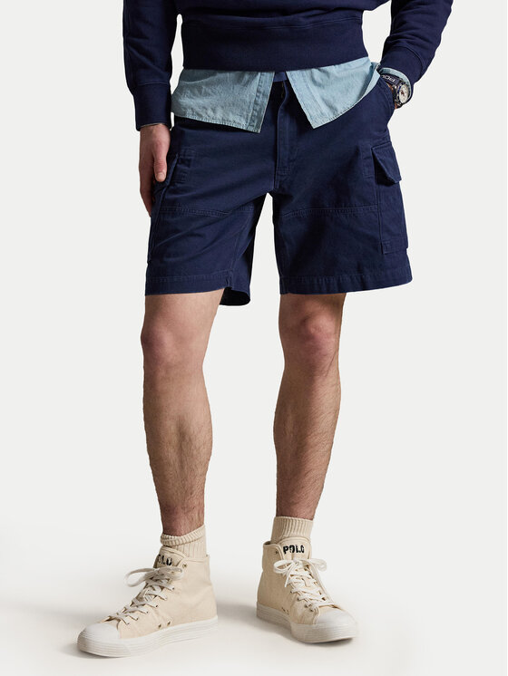 Polo Ralph Lauren Pantalon scurți din material 710964027005 Bleumarin Relaxed Fit