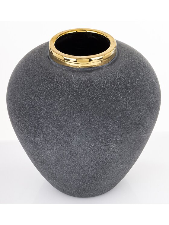 MIAhome MIAhome Wazon ceramiczny 27x22x22 cm MEIKO - II Szary