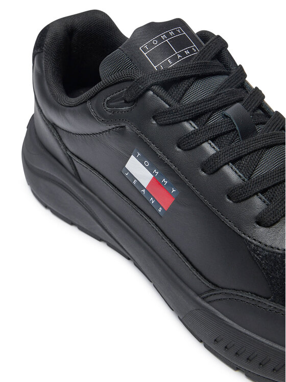 Tommy Jeans Tommy Jeans Laisvalaikio batai Runner EM0EM01445 Juoda
