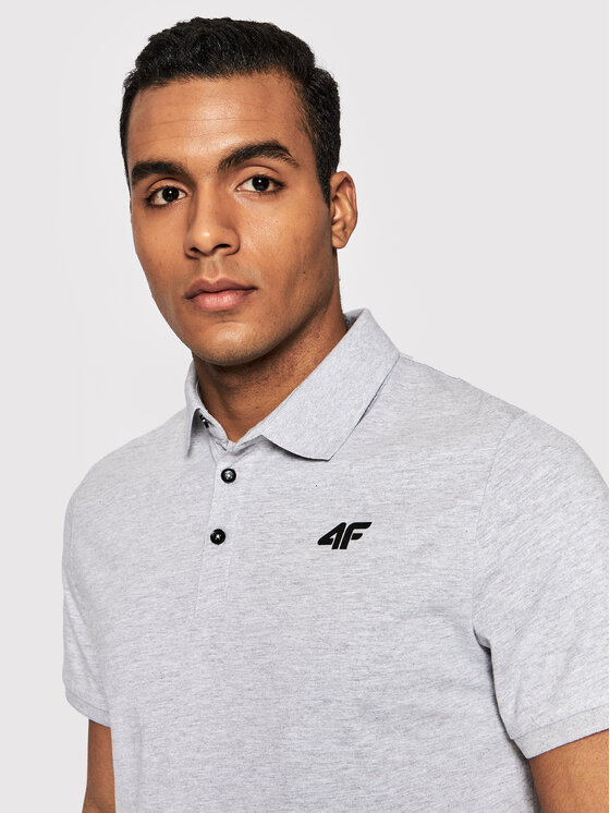 4F 4F Polo H4LL22-TSM355 Szary Regular Fit