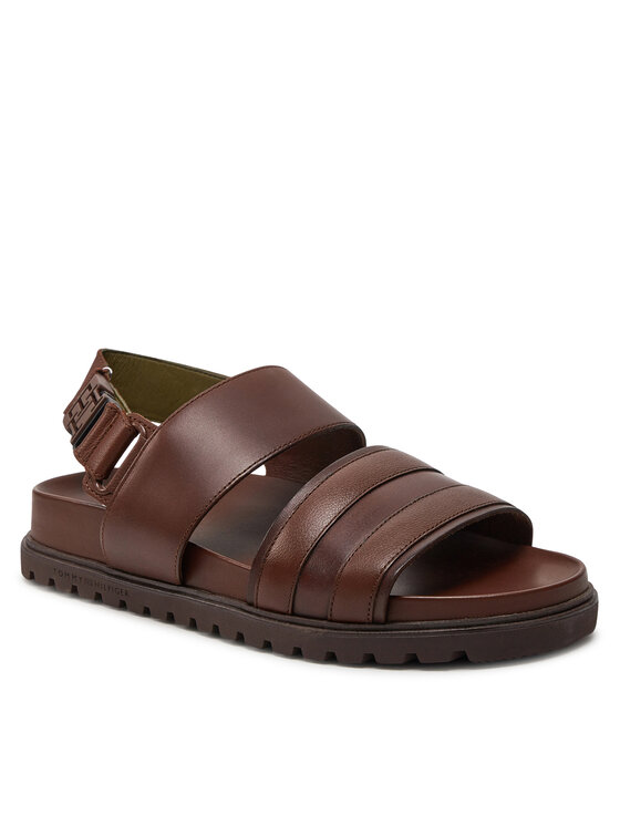 Tommy Hilfiger Tommy Hilfiger Sandale Elevated Th Buckle Lth Sandal FM0FM05007 Smeđa