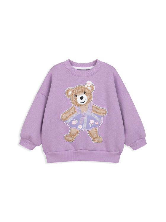 Bluza, rozmiar 98, Fioletowy, Bluza oversize Margaret Teddy bez kaptura
