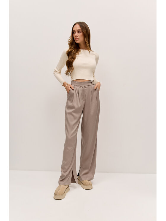 Hottie Hot Hottie Hot Παντελόνι γυναικείο PAYA Μπεζ Oversize