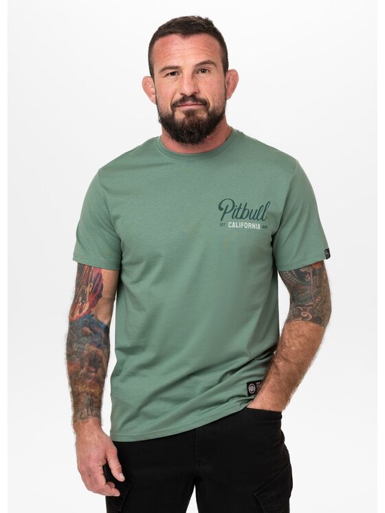 PITBULL PITBULL T-Shirt Koszulka męska SAN DIEGO BORN M Zielony Regular Fit