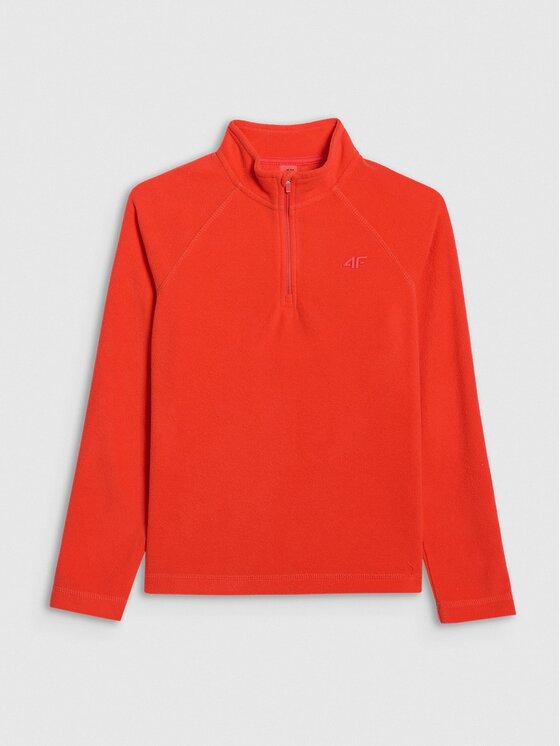 4F 4F Felpa di pile 4FJRAW25UFLEM072-62S Rosso Regular Fit