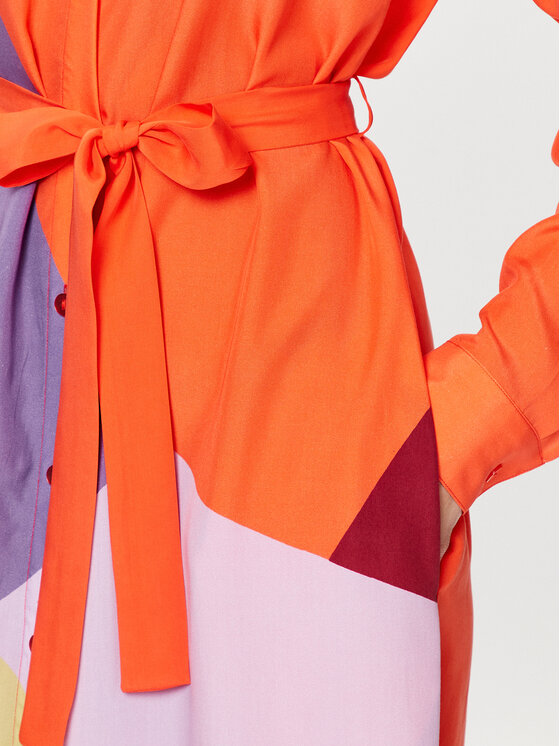 Triumph Triumph Sukienka koszulowa 10214884 Pomarańczowy Regular Fit