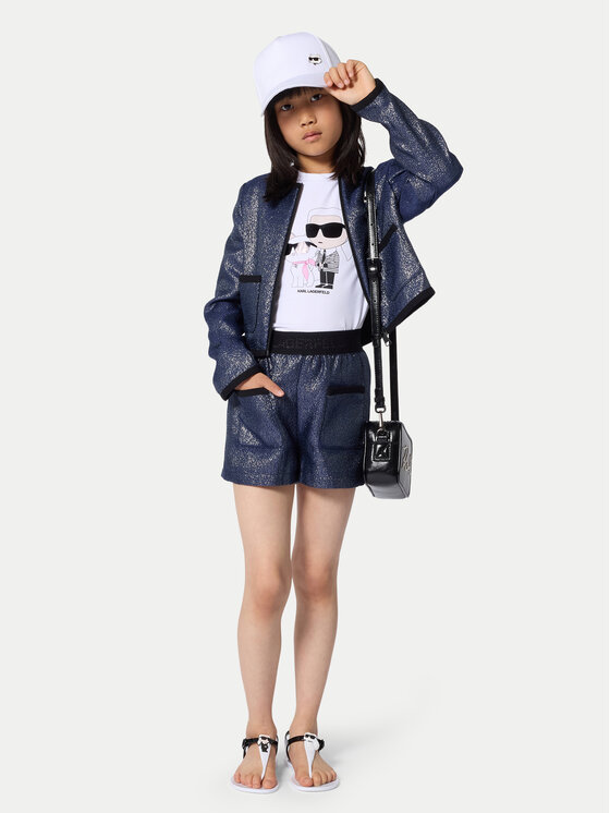 Karl Lagerfeld Kids Tricou Z31157 S Alb Regular Fit