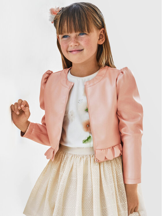Mayoral Mayoral Tehisnahast jope 3470 Beež Regular Fit