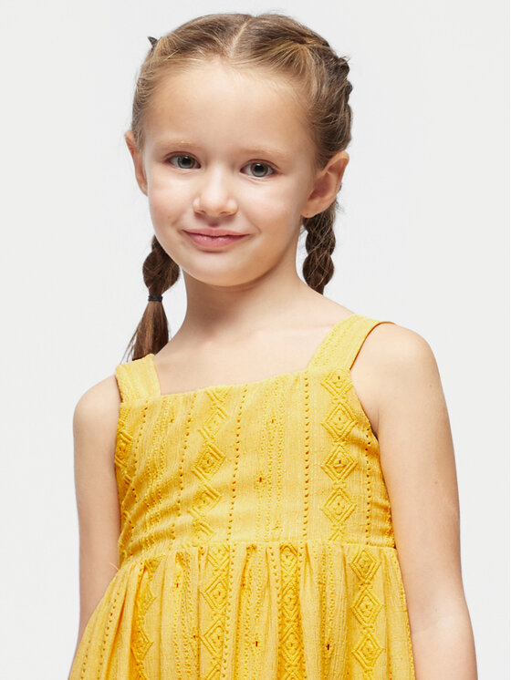 Mayoral Mayoral Rochie de vară 3950 Galben Regular Fit