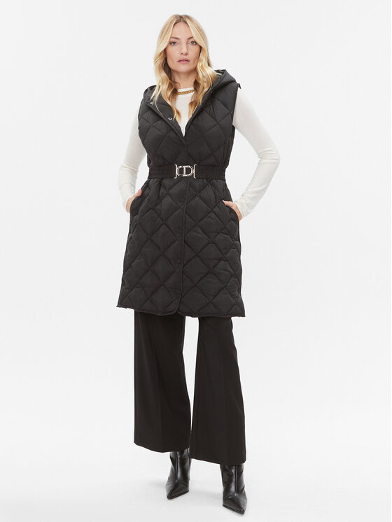 TWINSET TWINSET Prsluk 232TP2241 Crna Regular Fit