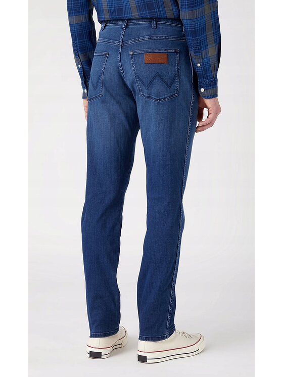 Wrangler Wrangler Jeansy River Niebieski Tapered Fit