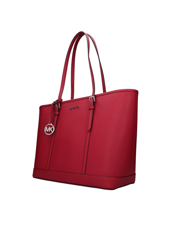 Michael Kors Michael Kors Torebka Red Leather Shoulder Czerwony