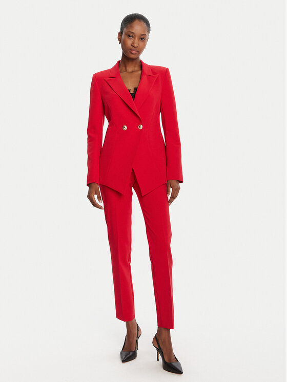 Rinascimento Rinascimento Marynarka CFC0126220003 Czerwony Slim Fit
