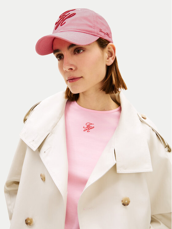 Tommy Hilfiger Tommy Hilfiger Kapa s šiltom Logo Embroidery Baseball Cap AW0AW18338 Roza