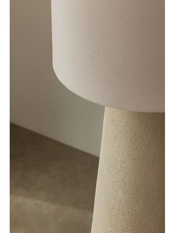 MIAhome MIAhome Lampa Lampa podłogowa Loana z lnu i włókna szklanego 140 cm Beżowy