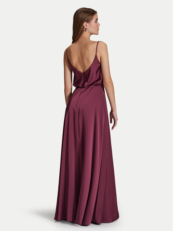 Hey Kyla Hey Kyla Sukienka wieczorowa 5AI074HK Bordowy Regular Fit