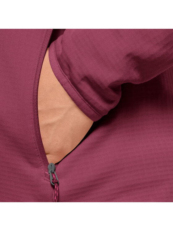 Jack Wolfskin Jack Wolfskin Felpa di pile Jack Wolfskin Peak Grid Fleece W Rosso Regular Fit