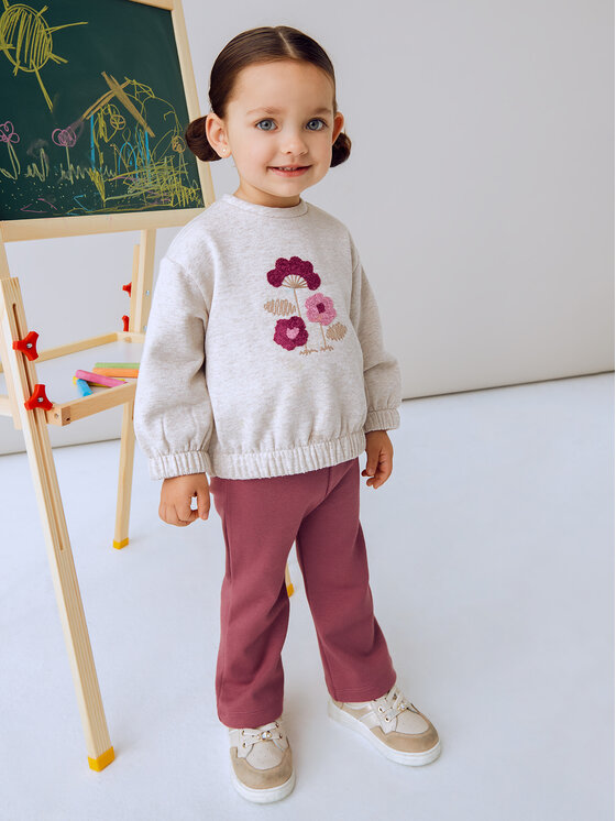 Mayoral Mayoral Komplet bluza i legginsy 2740 Beżowy Regular Fit