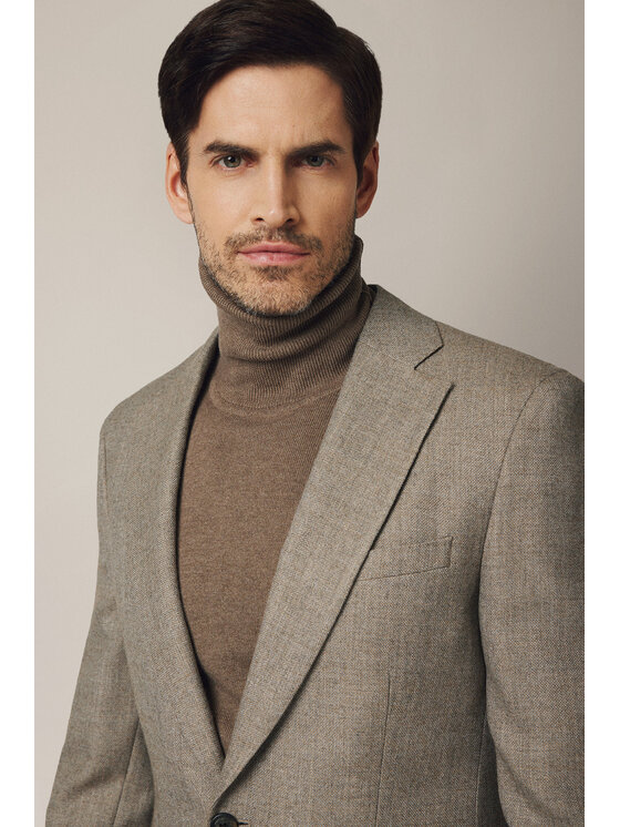 Lancerto Lancerto Marynarka Maratea MA073225000012 Beżowy Slim Fit