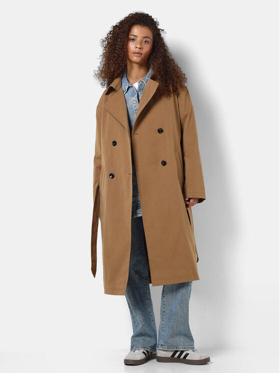 Noisy May Trench coat Manya 27028990 Marron Regular Fit Modivo