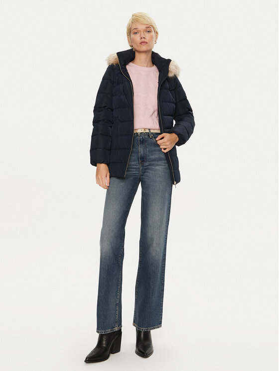 Tommy Hilfiger Tommy Hilfiger Geacă din puf WW0WW43600 Bleumarin Regular Fit
