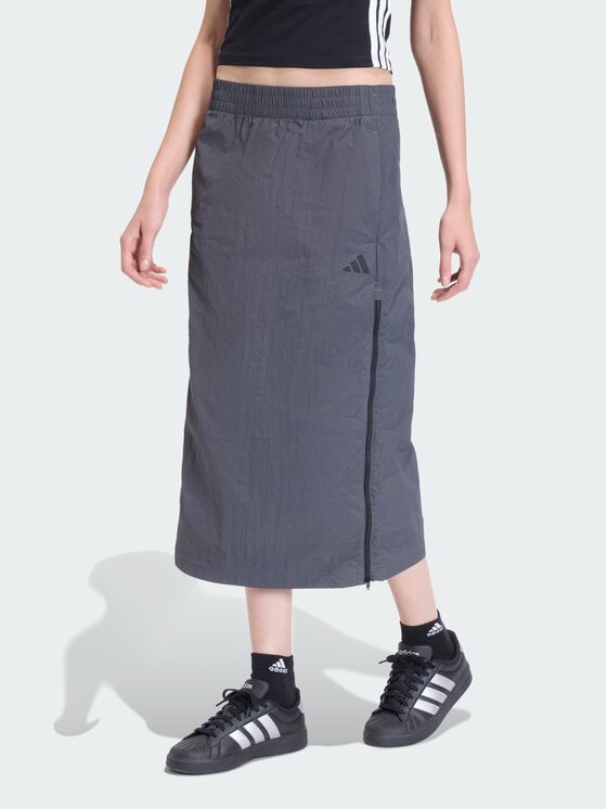 adidas adidas Spódnica midi City Tech Woven Zip Szary