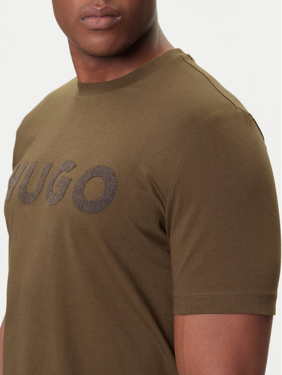 HUGO HUGO T-Shirt Dulivio 50542737 Khakifarben Regular Fit