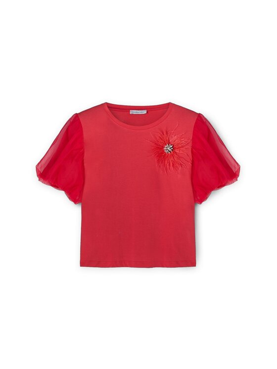 Motivi Motivi T-shirt G007W003496N016 Rosso Regular Fit