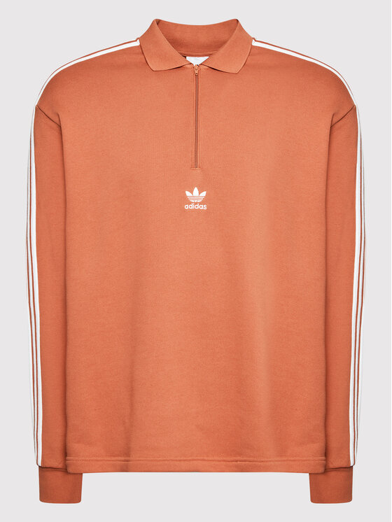 adidas Sweatshirt adicolor 3 Stripes HK7427 Orange Loose Fit Modivo