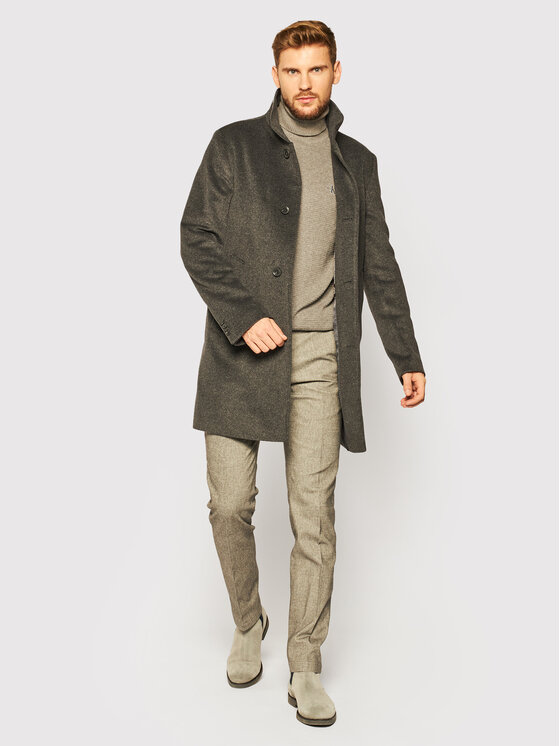 Oscar Jacobson Oscar Jacobson Vlněný kabát Storviker 7154 9049 Šedá Regular Fit