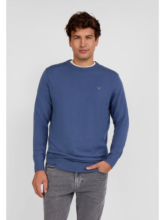 minoti minoti Sweter 27MKNIT4 Niebieski Regular Fit