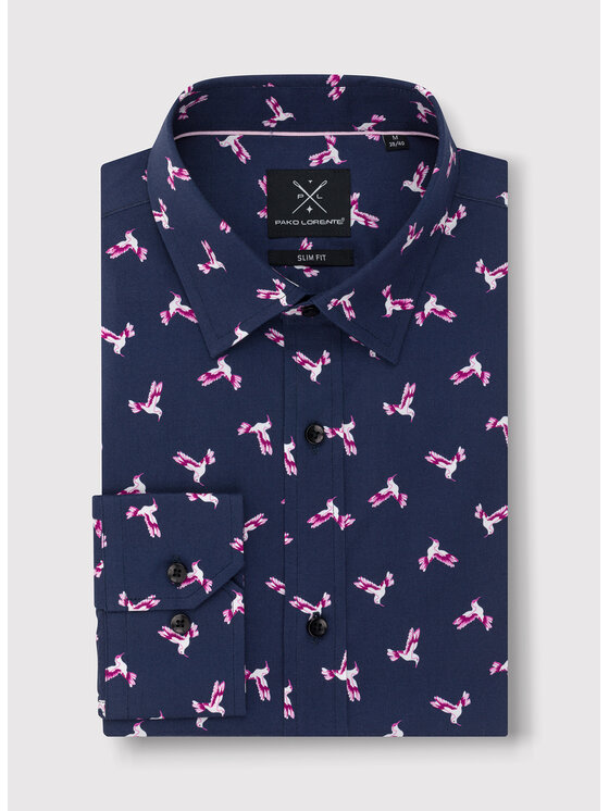 Pako Lorente Pako Lorente Koszula P24SF-1X-013 Granatowy Slim Fit