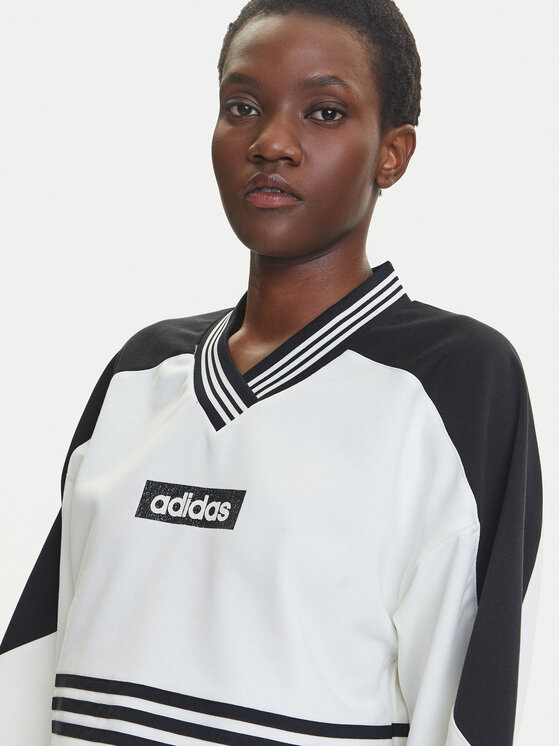 adidas adidas Majica dugih rukava Blocking JX7597 Bijela Loose Fit