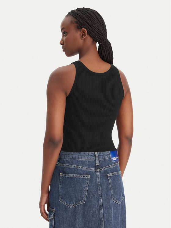 Karl Lagerfeld Jeans Karl Lagerfeld Jeans Top B1W18024 Negru Slim Fit