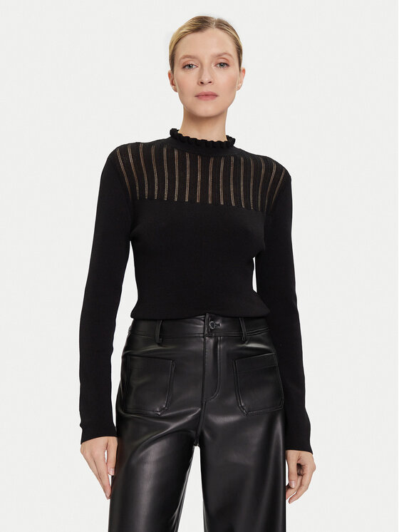 Morgan Morgan Sweater 252-MSNOWI Fekete Slim Fit