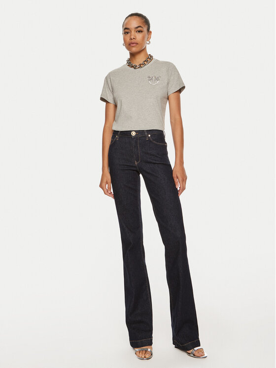 PINKO Pinko T-Shirt Nambrone 103320 A24E Šedá Relaxed Fit