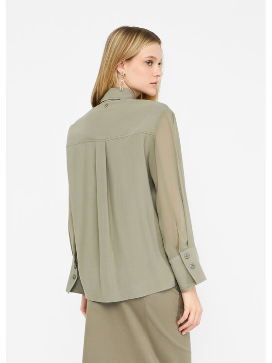 Liu Jo Liu Jo Camicia CF5221T011AX0707 Verde Regular Fit