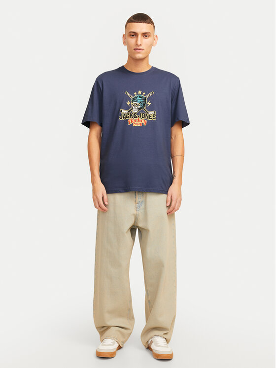 Jack&Jones Jack&Jones T-shirt Eight Skull 12264841 Tamnoplava Standard Fit