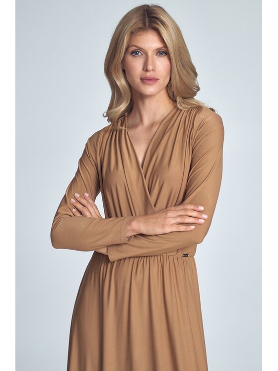 FIGL FIGL Šaty M705 Béžová Regular Fit