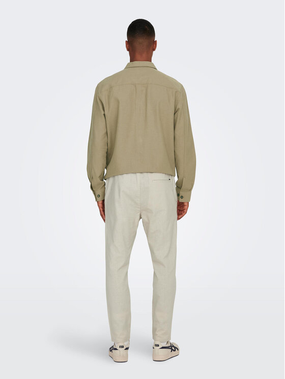 Only & Sons Only & Sons Medžiaginės kelnės 22024966 Pilka Tapered Fit