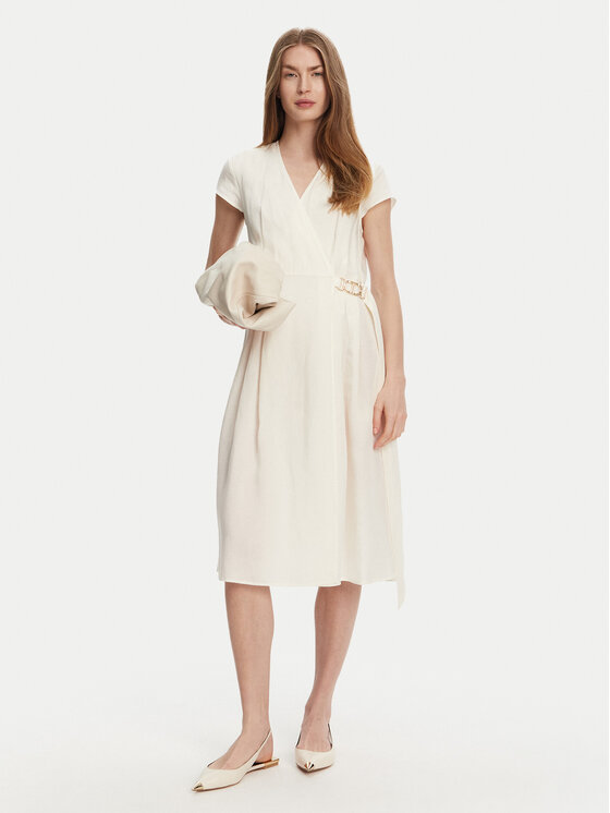TWINSET TWINSET Sukienka letnia 251TT2072 Écru Loose Fit