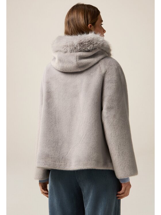 Oltre Oltre Płaszcz zimowy 0079J000122N013 Szary Baggy Fit