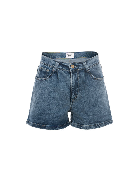 BENU BENU Szorty jeansowe SPODENKI JEANSOWE DAMSKIE Niebieski Regular Fit