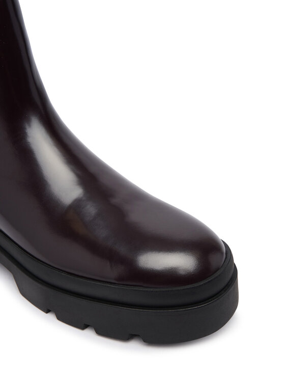 Calvin Klein Calvin Klein Gležnjarji Chelsea Lugged Chelsea Boot Matt Lth HM0HM02445 Temno rjava